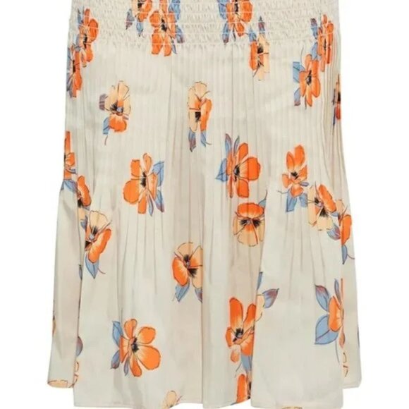 NEW NICHOLAS Smocked Floral Midi Skirt Size US 6 - Picture 4 of 14